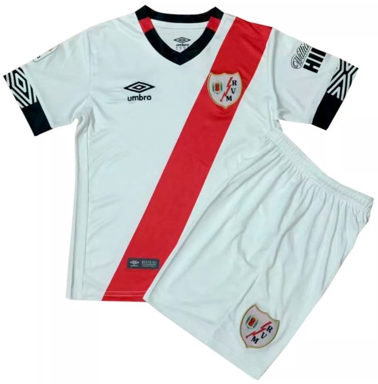 Kit infantil oficial umbro Rayo Vallecano 2020 2021 I jogador